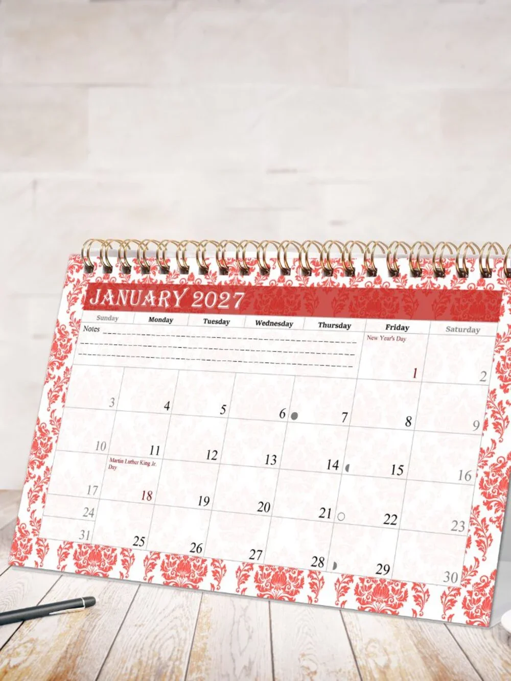 2026-2027 18 Months Standing Flip Desk Calendar Desktop Planner 018